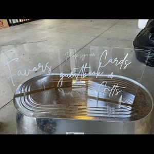 Wedding acrylic signs